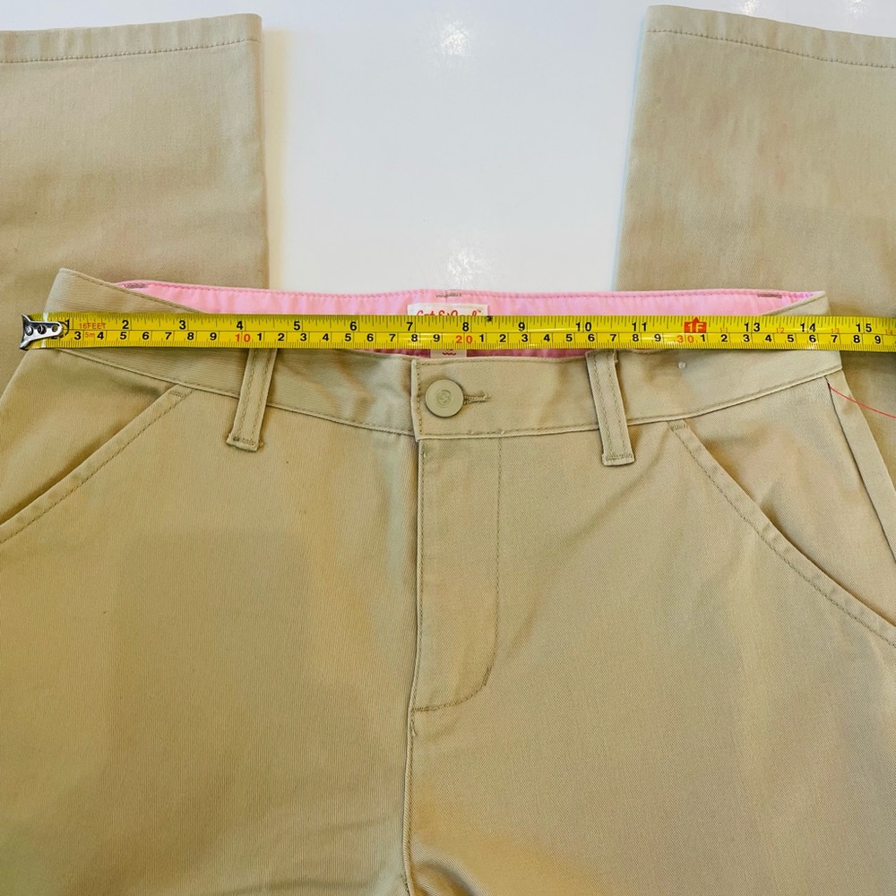 Cat & Jack Khaki Pants with Pink Waistband - Girls - Picture 4 of 6